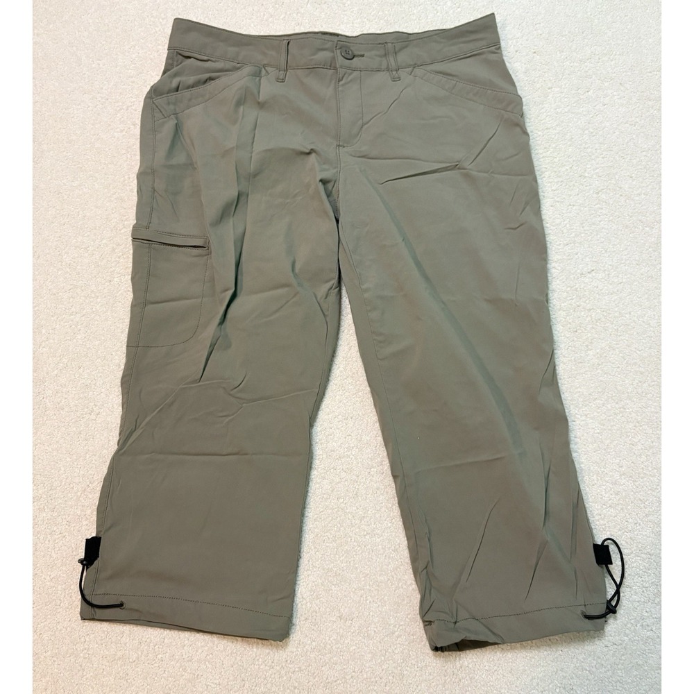 Eddie Bauer Pants Womens Size 10 Cropped Nylon Khaki Brown Capri Hiking